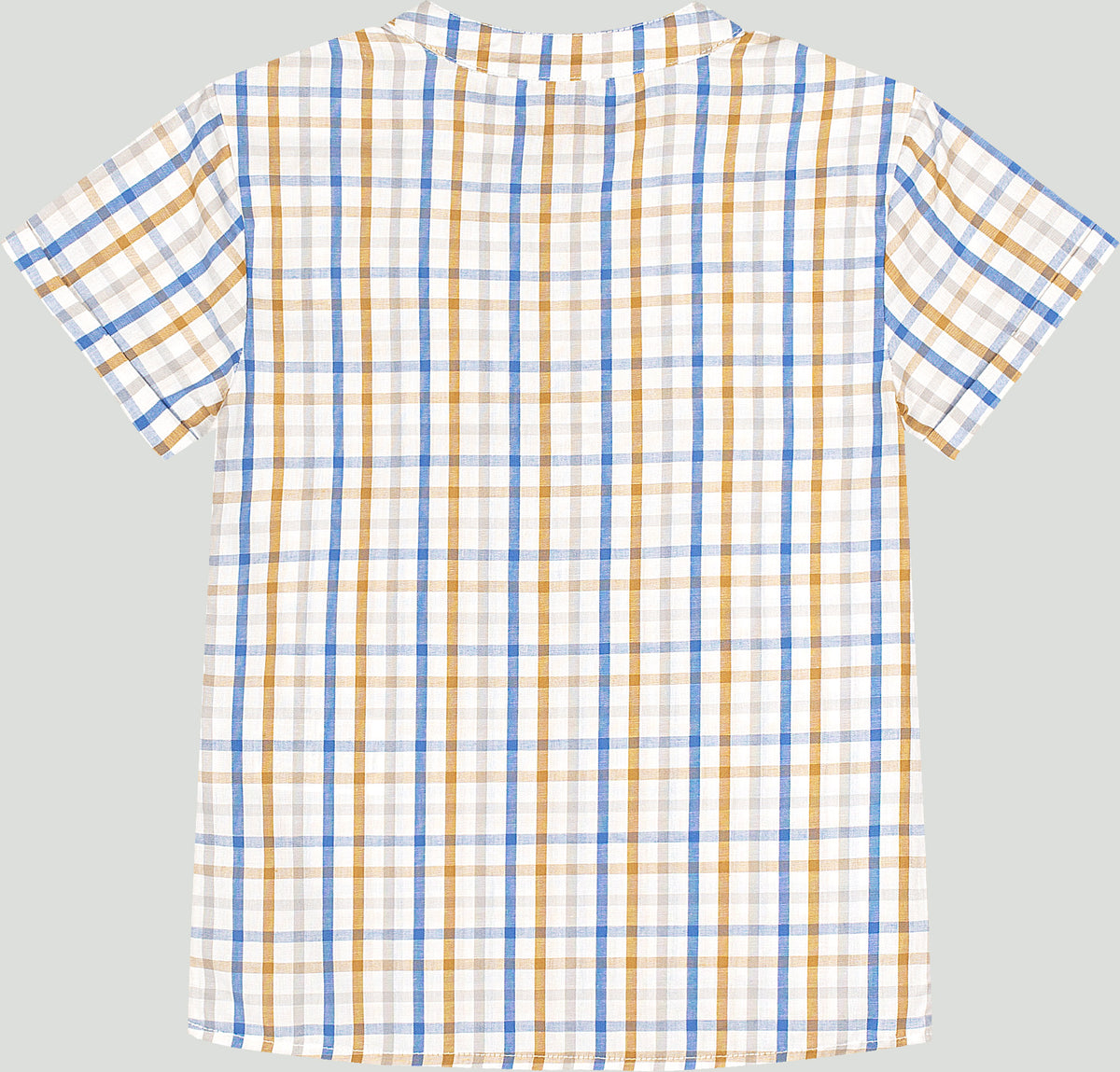 Set conjunto camisa formal cuadros rayas azul short cafe niño Up Baby 47235-174139