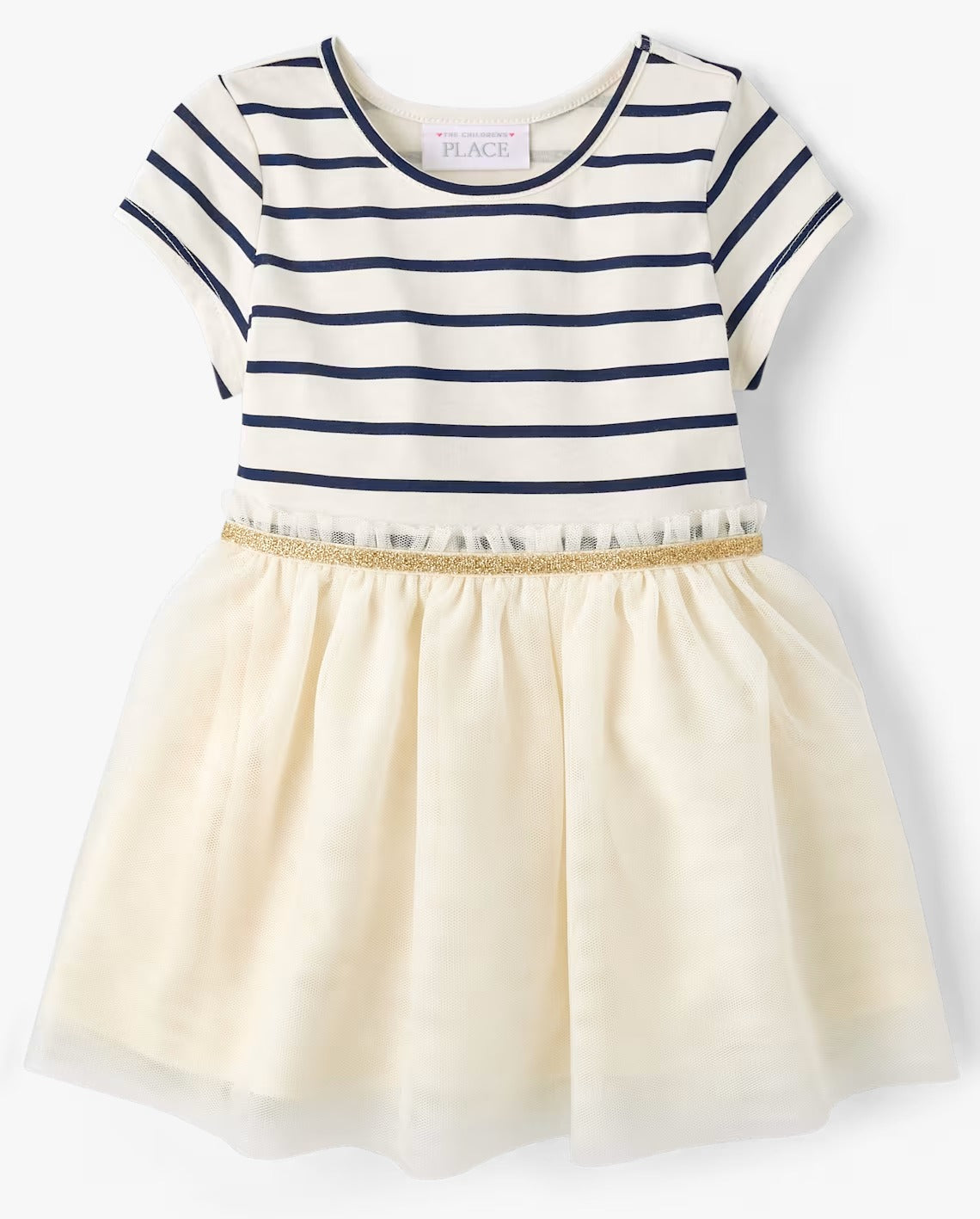 Vestido blanco tutu childrens place niña rayas 75204080