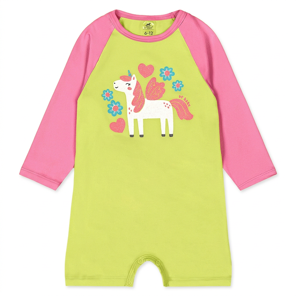 Traje de baño amarillo unicornio niña Up Baby 47256-120435