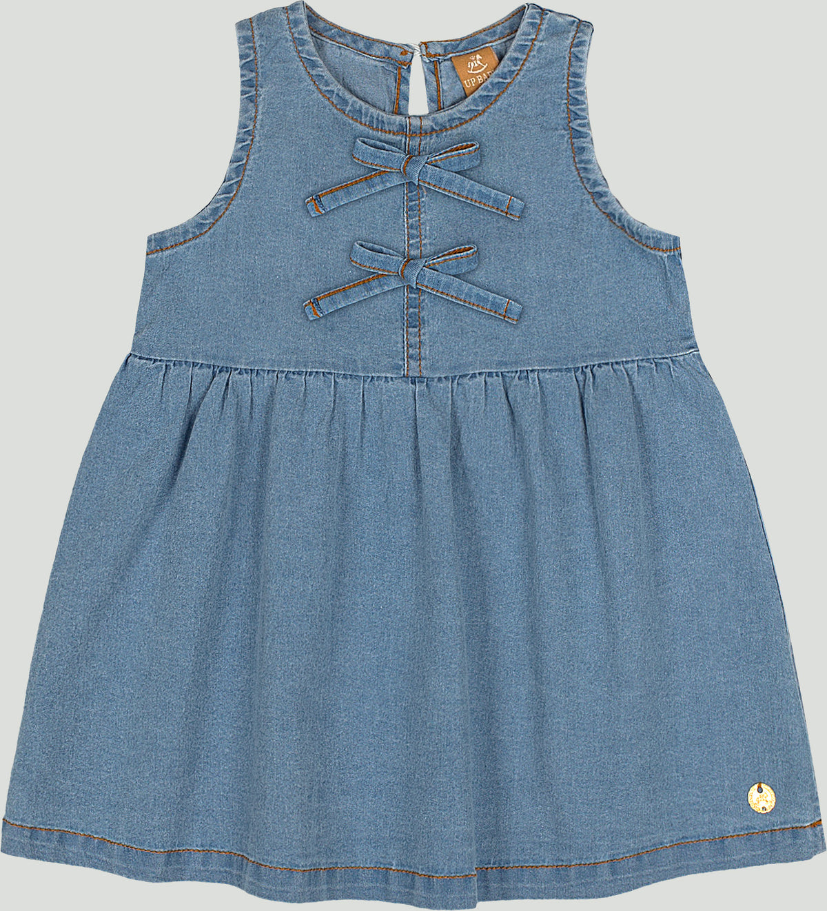 Vestido azul jeans chongo coquette bebe niña Up Baby 47267-184036