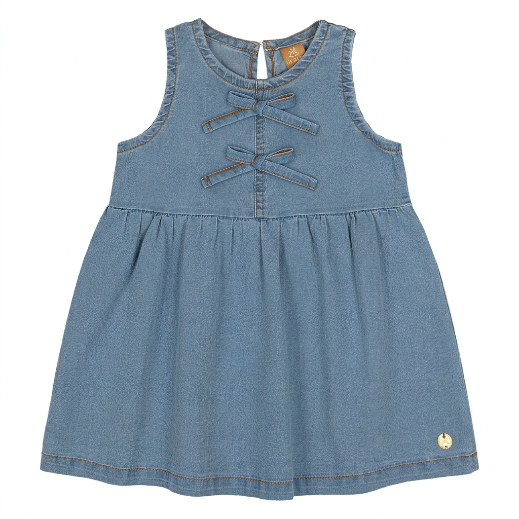 Vestido azul jeans chongo coquette bebe niña Up Baby 47267-184036