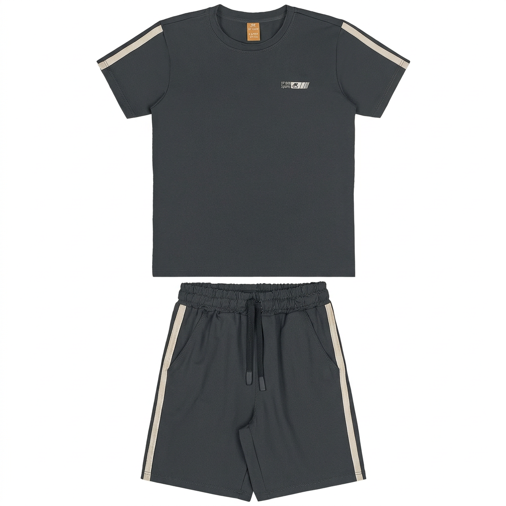 Set conjunto deportivo  camisa short gris niño Up Baby 47283-195002
