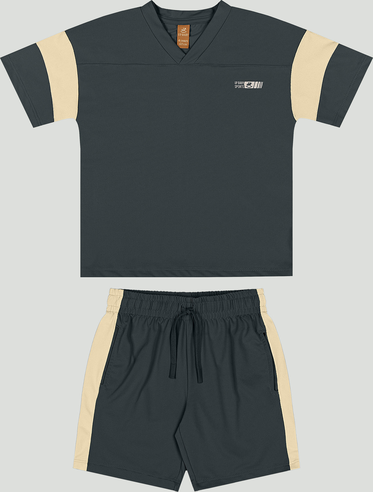 Set conjunto deportivo camisa short azul gris verde niño Up Baby 47284-195002
