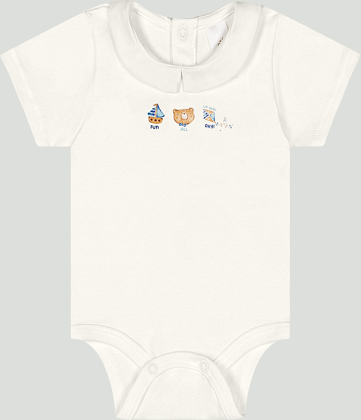 Set conjunto mameluco blanco short blanco bebe niño Up Baby 47394-000106 coello español