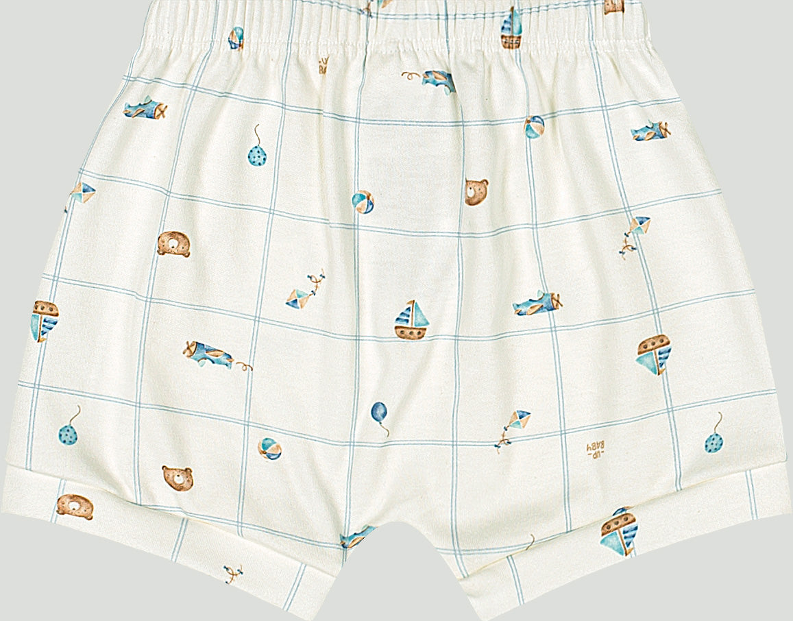 Set conjunto mameluco blanco short blanco bebe niño Up Baby 47394-000106 coello español
