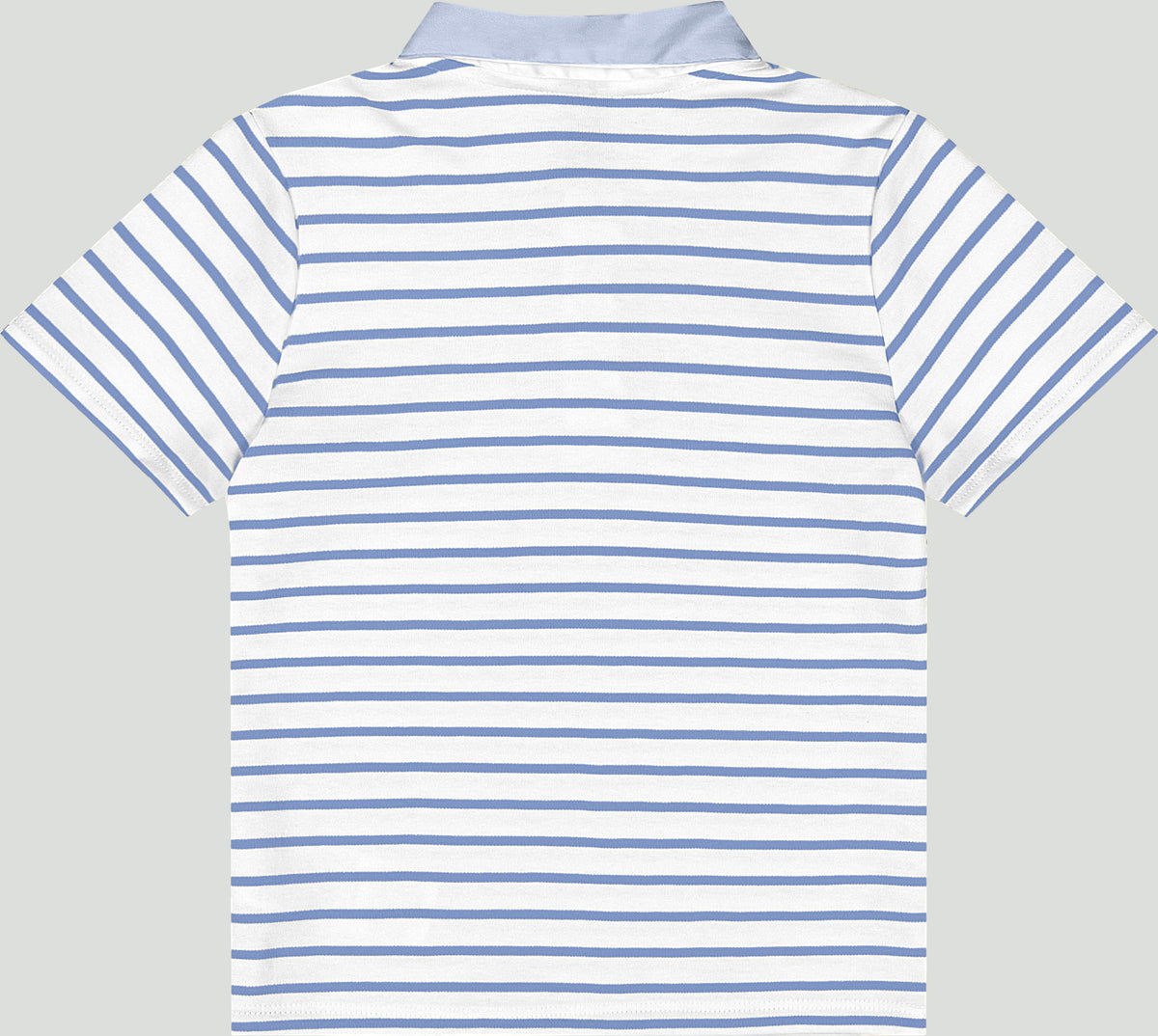 Set conjunto camisa blanca azul rayas polo short niño Up Baby 47399-000101