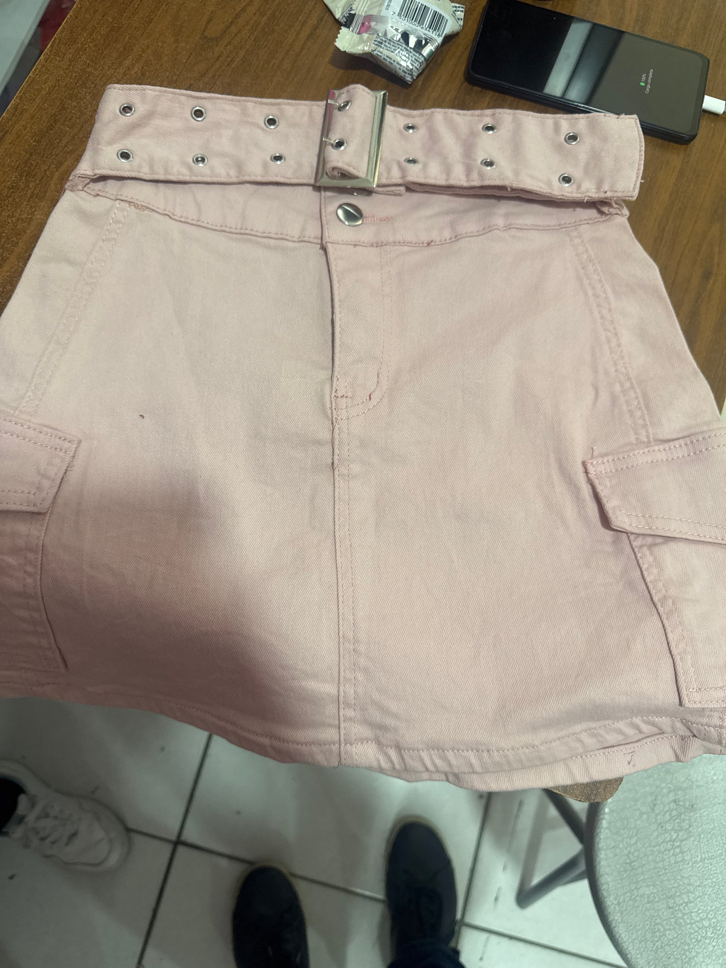 Falda short WS1202-9 rosado pastel 490380 promo 4x1000
