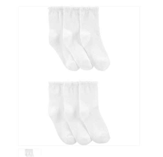 Set de 6 Calcetines Carters blancos borde orilla