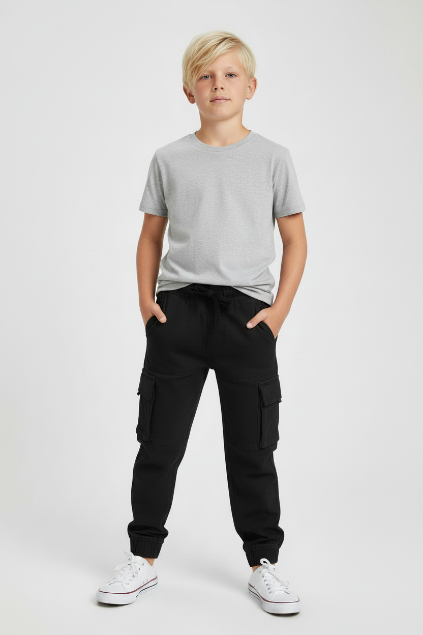 Pantalon jogger cargo negro niño AEROPOSTALE 48802TT