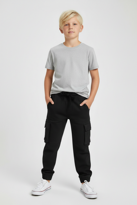 Pantalon jogger cargo negro niño AEROPOSTALE 48802TT