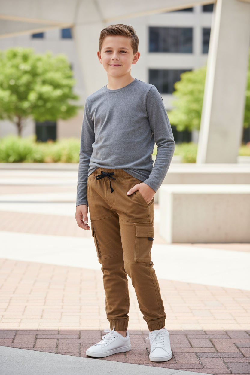 Pantalón jogger cargo cafe niño AEROPOSTALE 48802TT