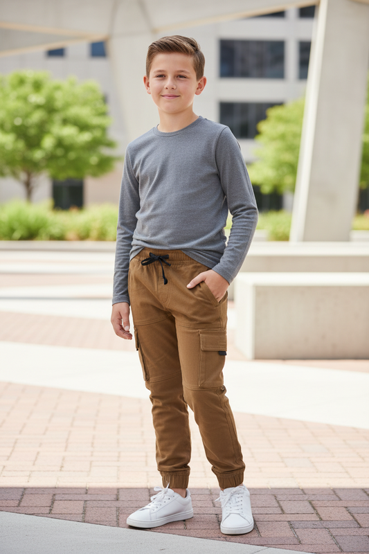 Pantalón jogger cargo cafe niño AEROPOSTALE 48802TT