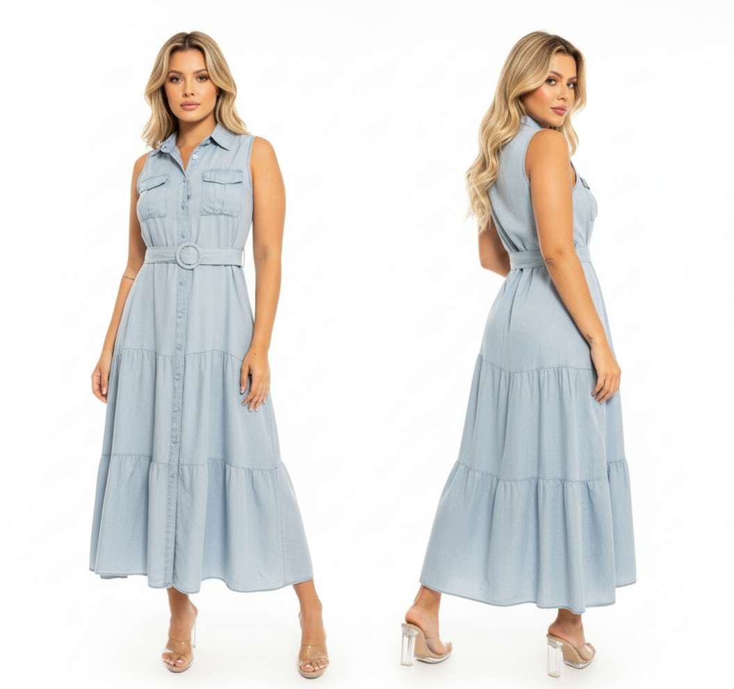 Vestido Jeans azul Celeste CVD1183-6 890790 promo 2x1000