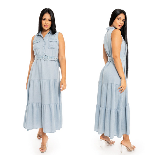 Vestido Jeans azul Celeste CVD1183-6 890790 promo 2x1000