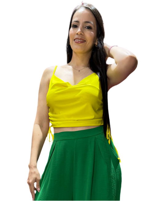Camisa Blusa Dama Amarillo CTD1165-2 345290 promo 4x1000