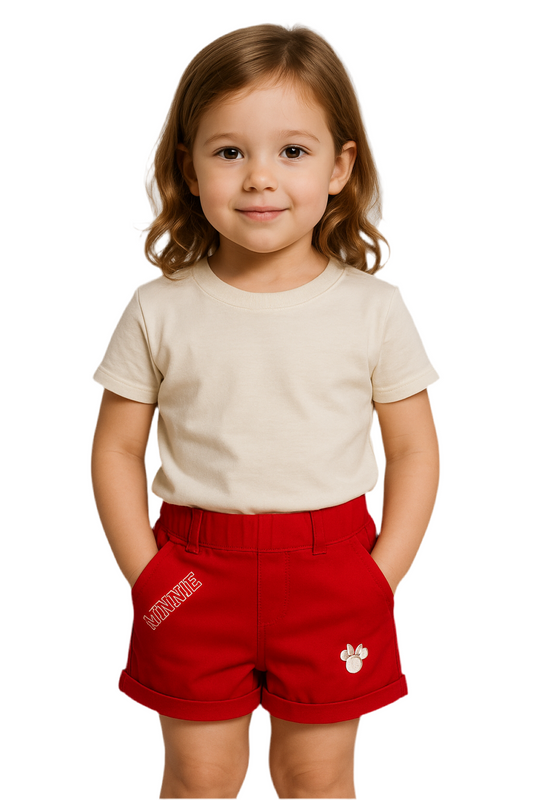 Short rojo niña Minnie Disney MM-2520