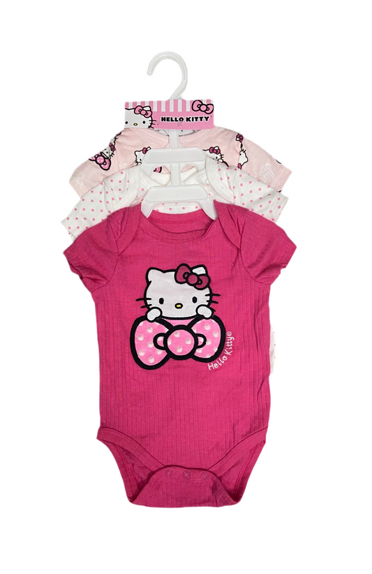 Set 3 piezas Mamelucos Hello Kitty bebé niña