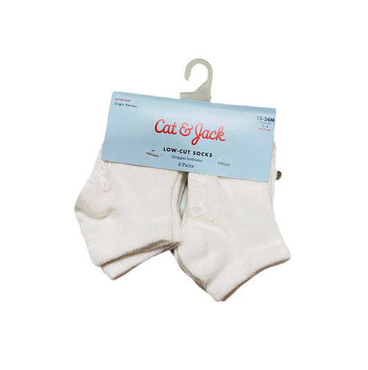 Set 6 pares calcetines blancos bebe Niño niña Cat & Jack