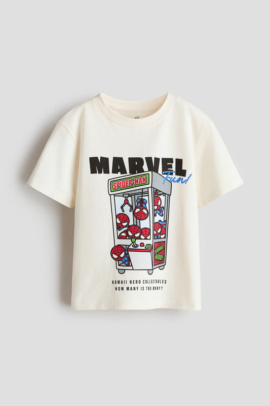 Camisa blanca niño Marvel spiderman H&M 1340783003