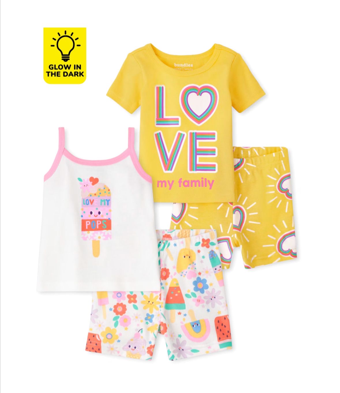 Set pijama 4 piezas niña place amarilla 45202672
