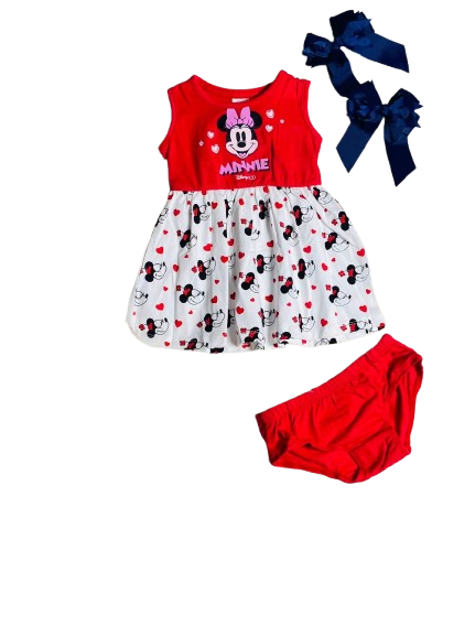 Vestido rojo Minnie Disney bebe niña