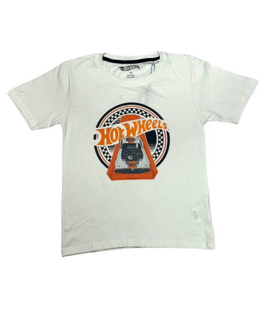 Camisa blanca niño Hotwheels Disney HW-91425