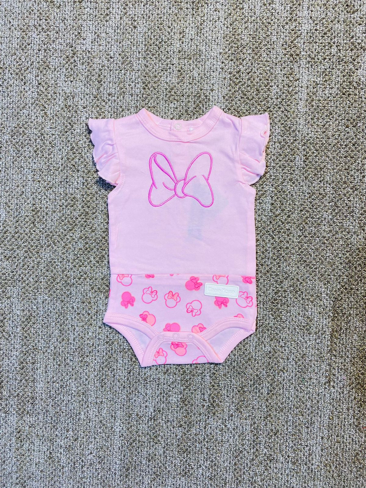 Mameluco Minnie bebe niña rosado