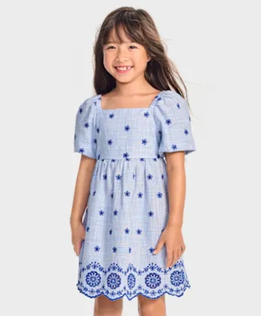 Vestido azul flores azules Gymboree niña