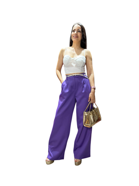 Pantalon para dama mujer formal CPD1102-18 690590490 morado
