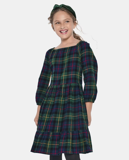 Vestido verde cuadros niña Children's Place 06115568
