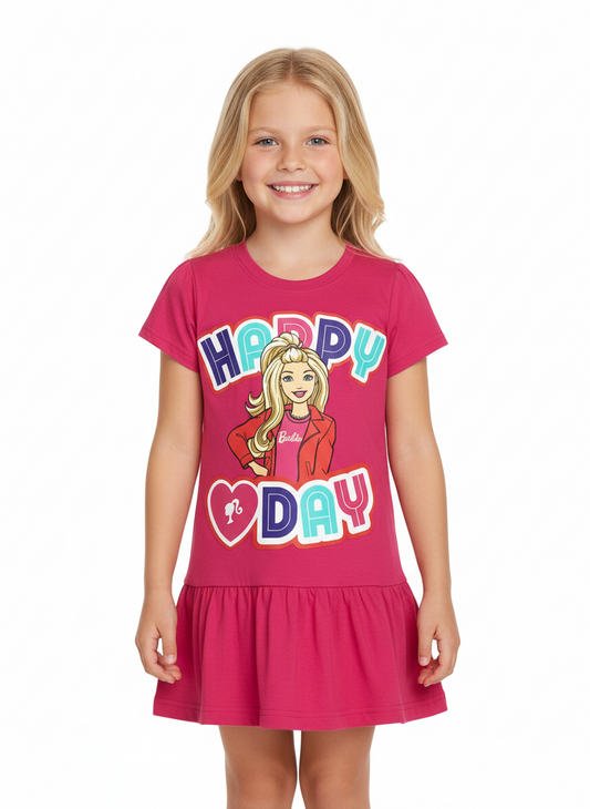 Vestido fucsia Happy Day niña Barbie BA-89972