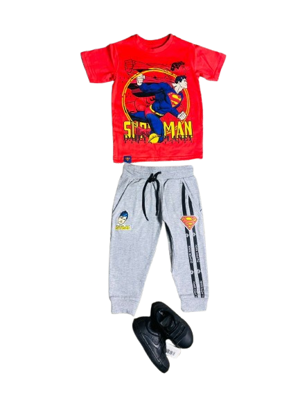 Set 2 piezas pijama superman niño