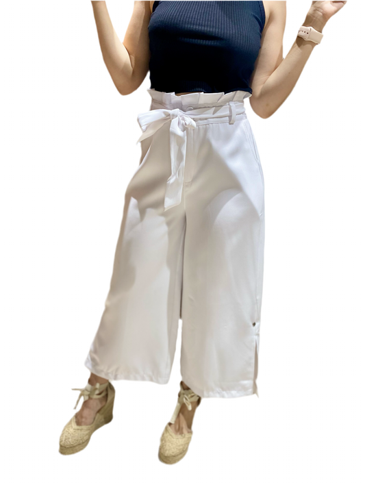 Pantalón Dama Blanco Tela Formal con faja INT3:1735 690590490