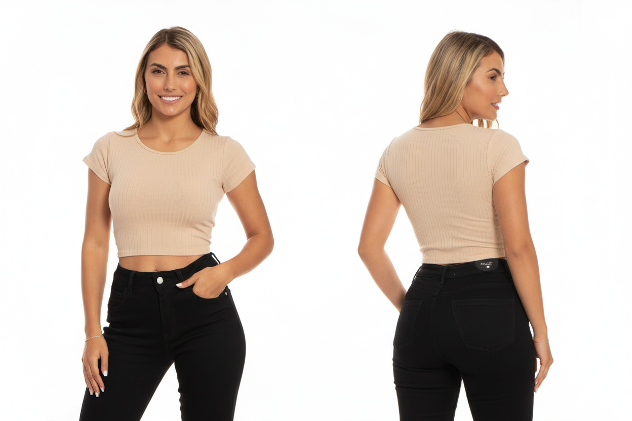 Camisa dama beige chic mi CTD1169-64 390290