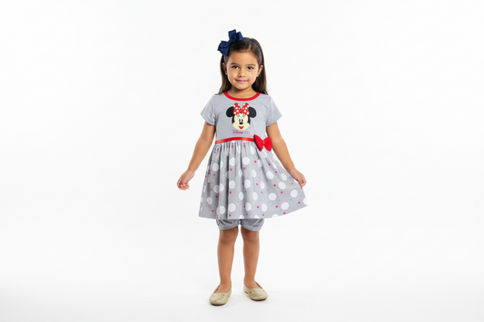 Vestido gris Minnie Disney bebe niña D10-MI-1288B promo 3x1000 490445