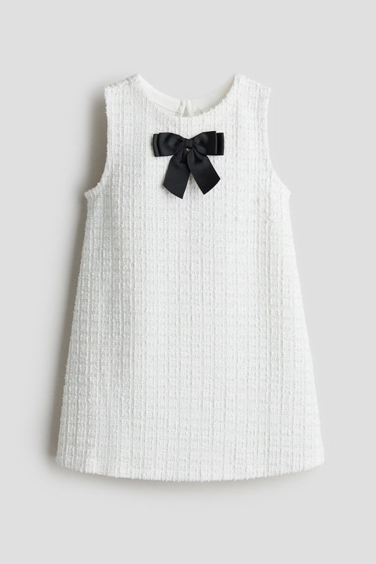 Vestido blanco chongo negro coquete H&M 1315664003