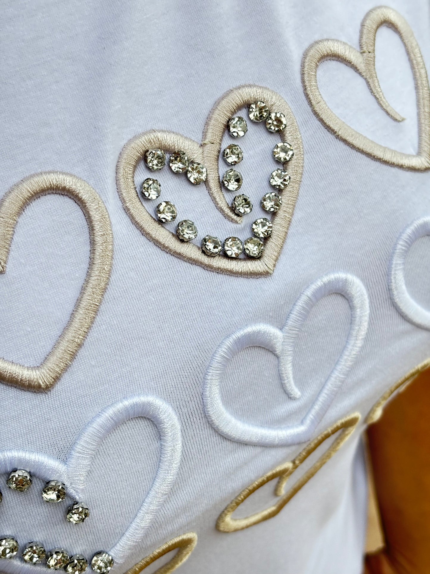 Camisa corazones bordados blanco S-XL Intrigue IN1-2213 425350