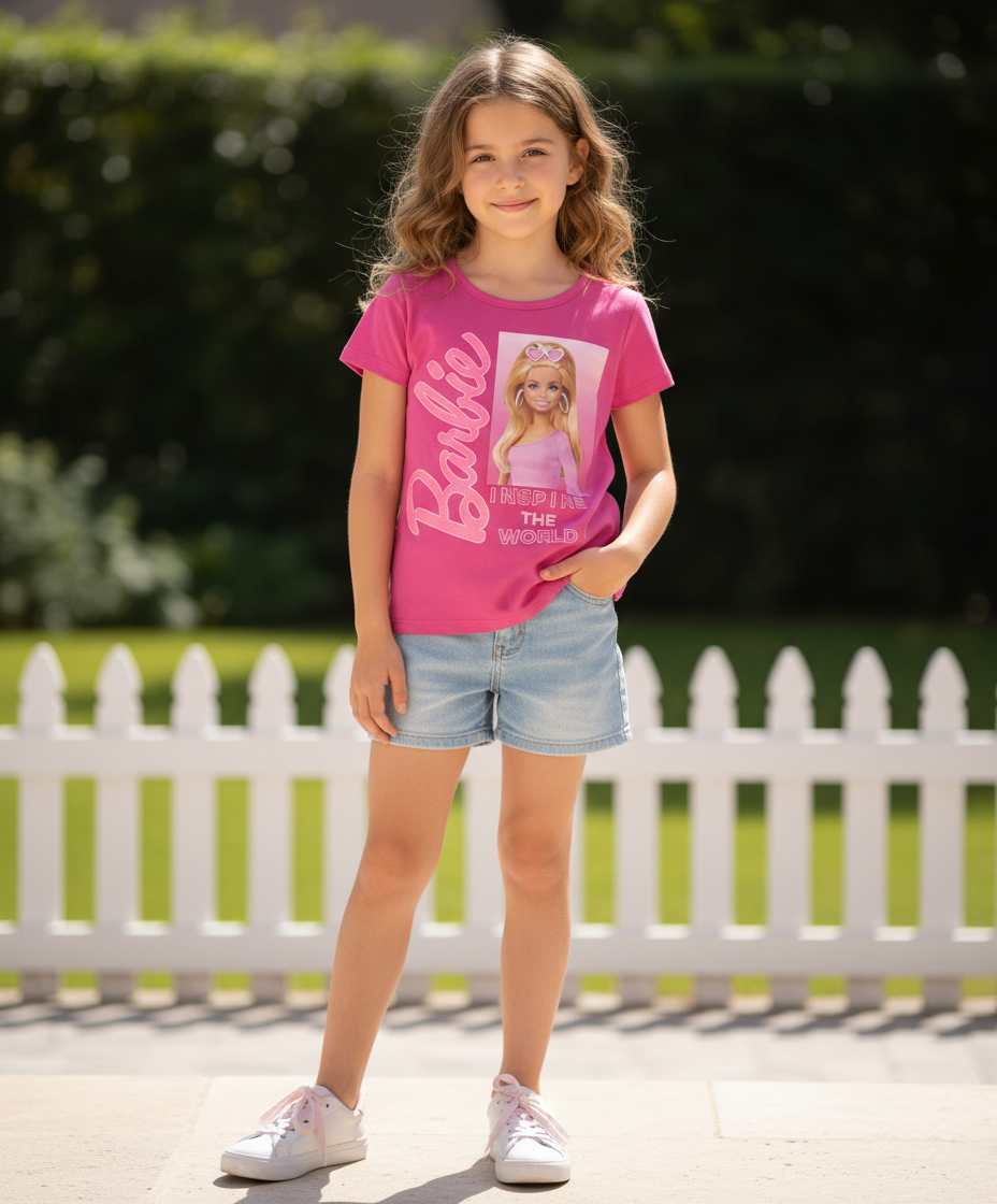 Camisa rosada fucsia niña Barbie Disney BA-90026