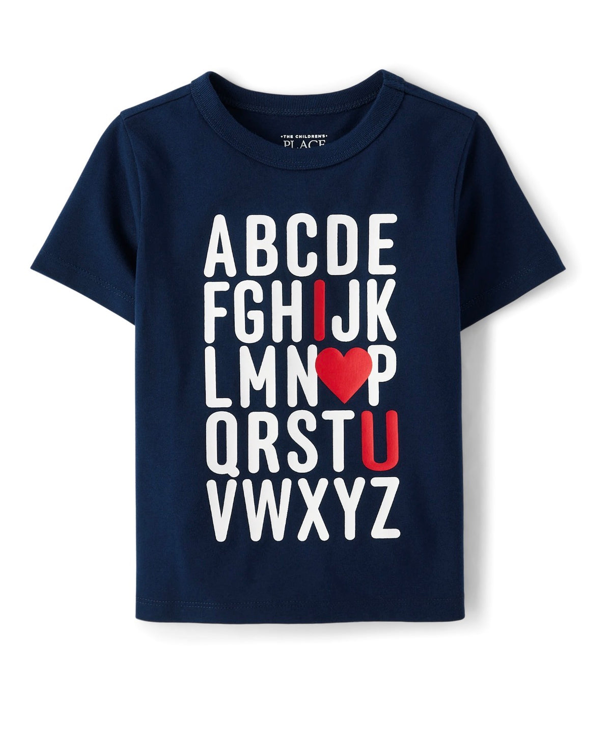 Camisa Childrens Place azul abecedario promo 3x1000