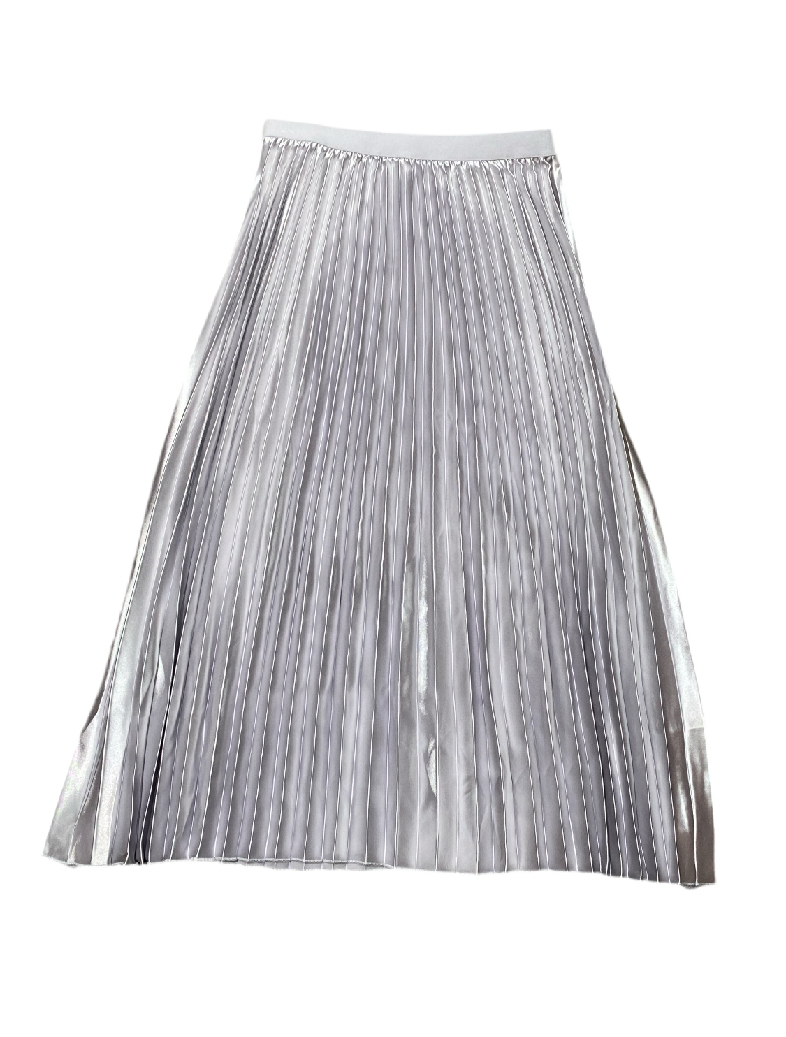 Falda dama Larga Plizada Plateada 890690