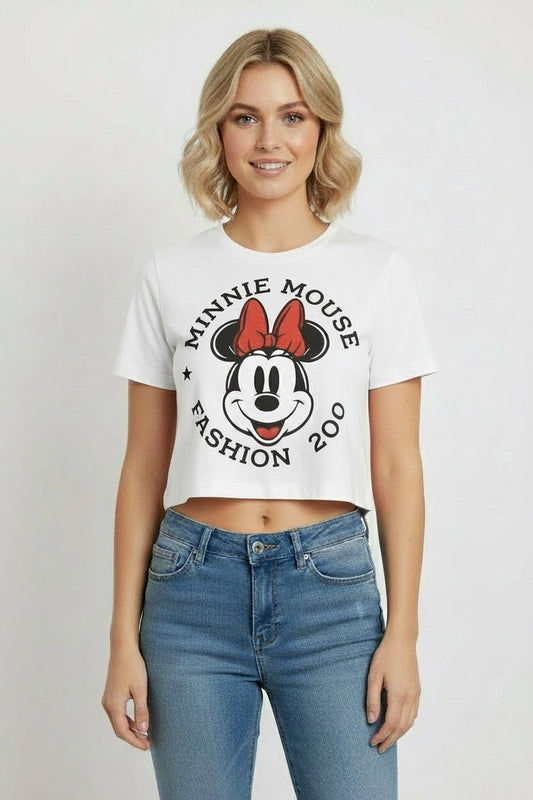 Camisa minnie dama mujer blanca B1-AD-3368C juvenil disney 490390