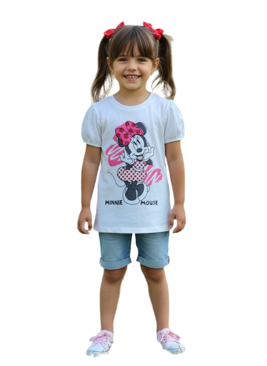 Camisa blanca niña Minnie Disney MM-2623