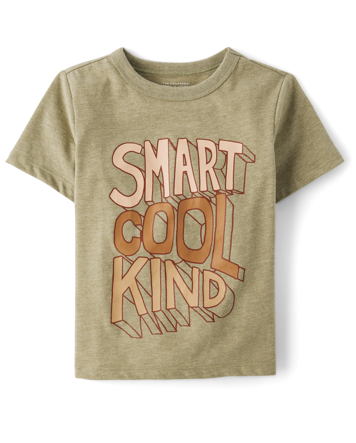 Camisa Childrens Place verde niño smart cool kind promo 3x1000