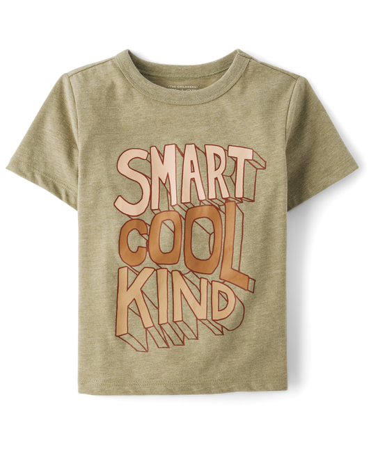 Camisa Childrens Place verde niño smart cool kind promo 3x1000
