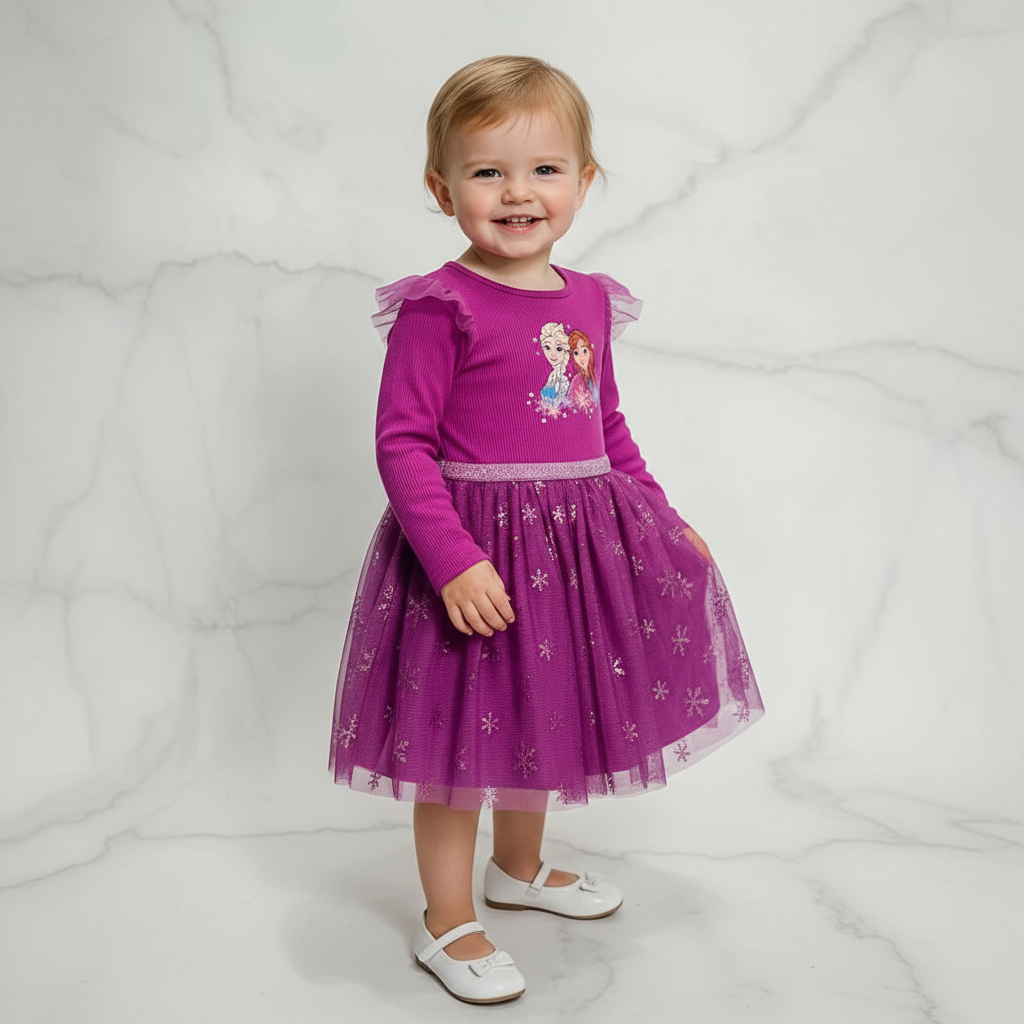 Vestido morado niña Frozen Disney