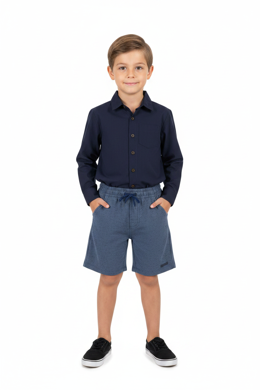 Set 2 piezas niño formal quimby short y camisa azul 34272-193921