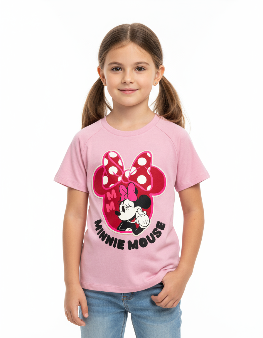 Camisa rosado claro niña Minnie Disney MM-2630 promo 3x1000