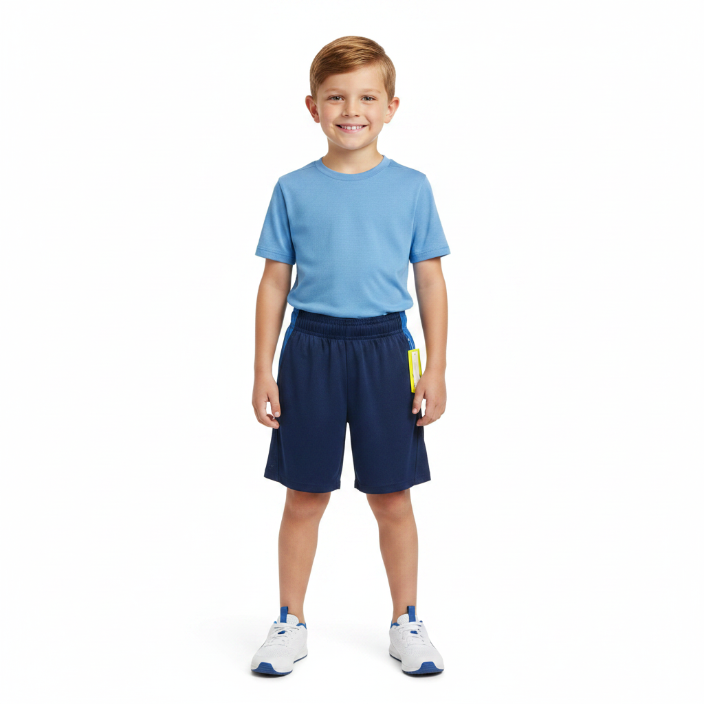 Calzoneta deportivo Short azul traje de baño niño promo 4x1000