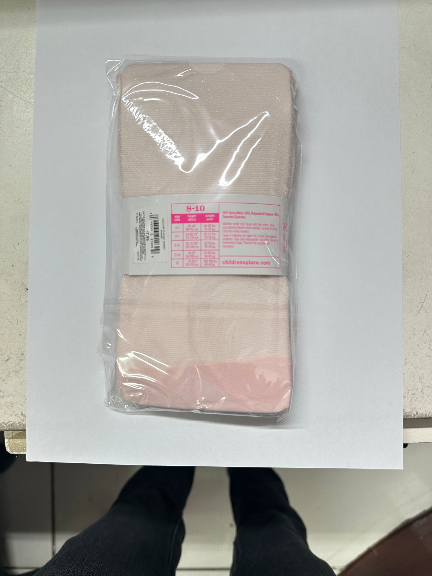 Medias Rosadas suave Glitter Childrens place