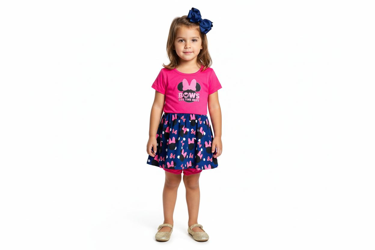 Vestido rosado azul Minnie Disney bebe niña D10-MI-1287B  promo 3x1000 490390